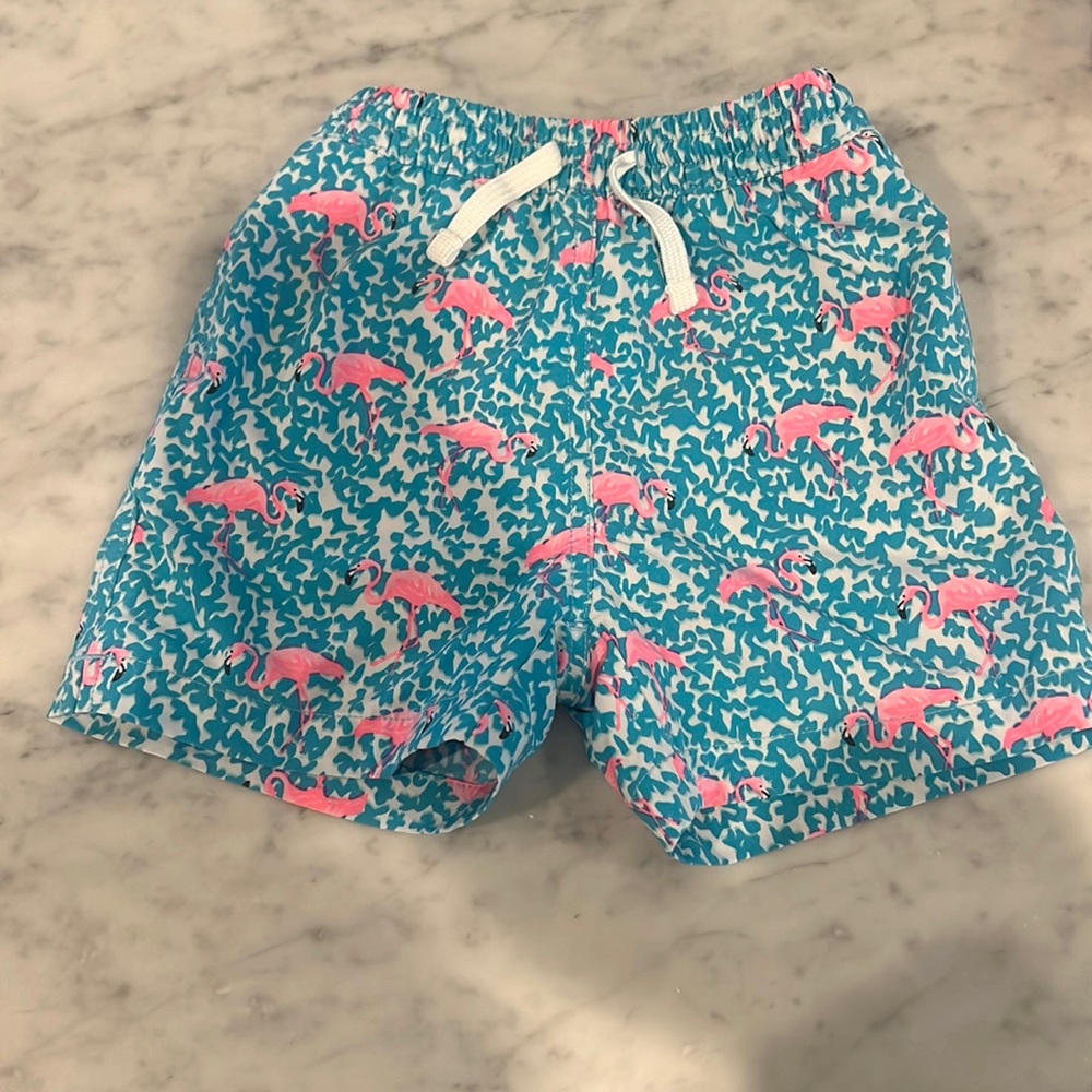 Chubbies Kids Flamingo print swim trunks, size 4t